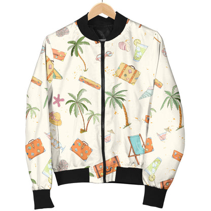 Beach Themed Pattern Print Design 05 Men Bomber Jacket
