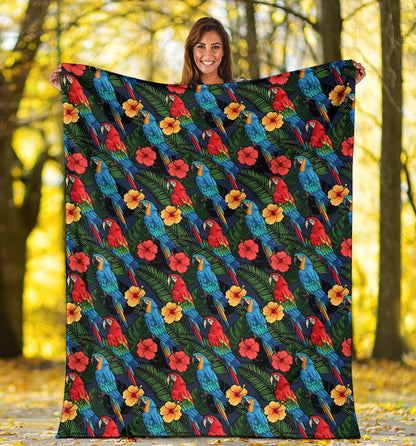 Parrot Pattern Print Design A01 Premium Blanket