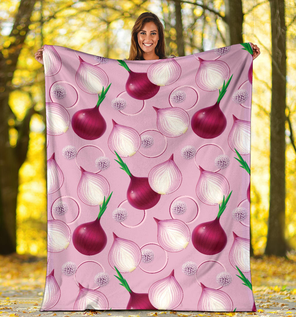 Onion Pattern Print Design A01 Premium Blanket