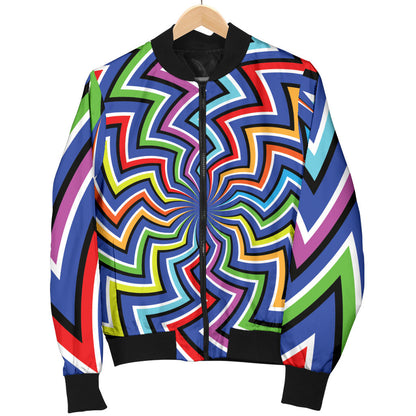Optical illusion Pattern Print Design A02 Men Bomber Jacket