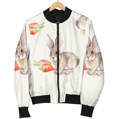 Rabbit Pattern Print Design 01 Men Bomber Jacket