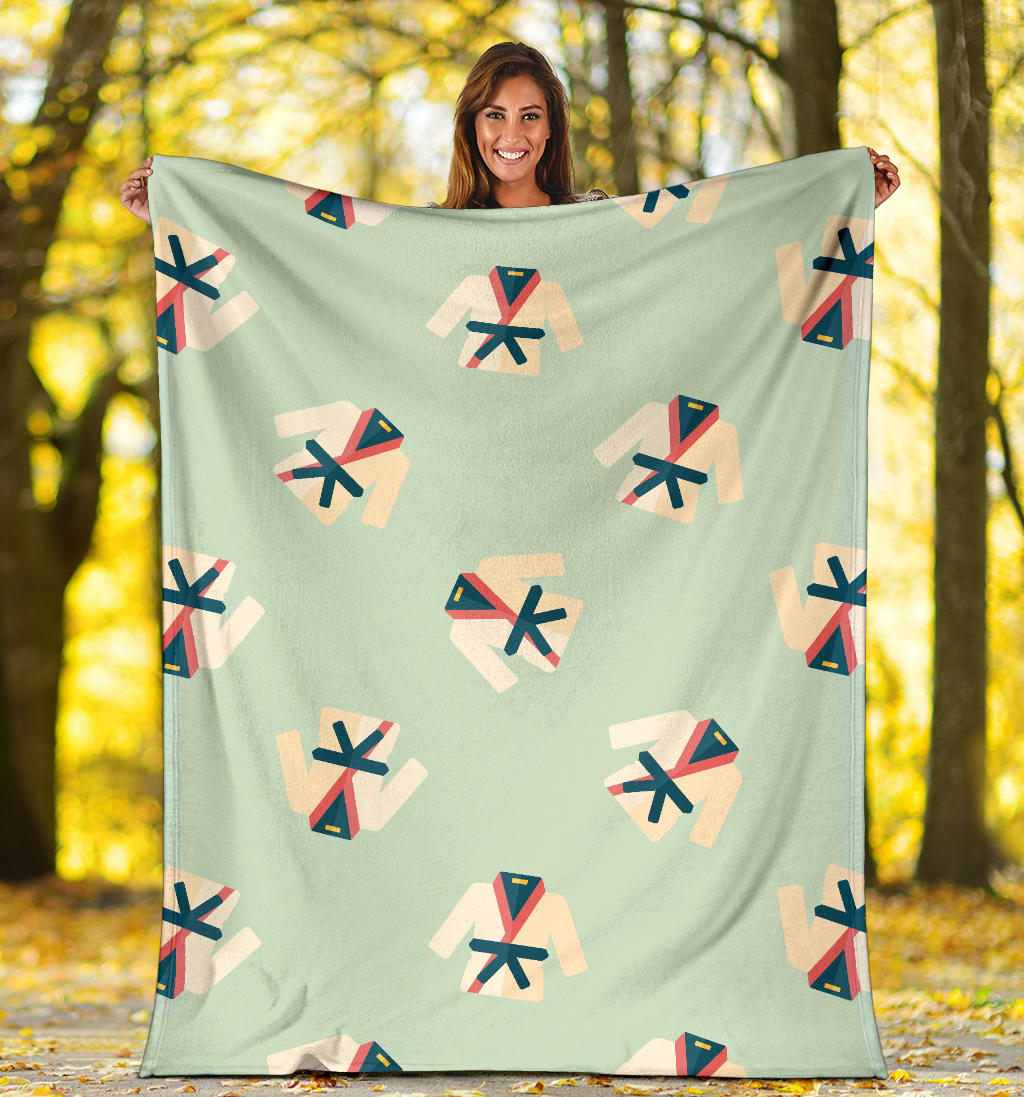 Karate Pattern Print Design 02 Premium Blanket