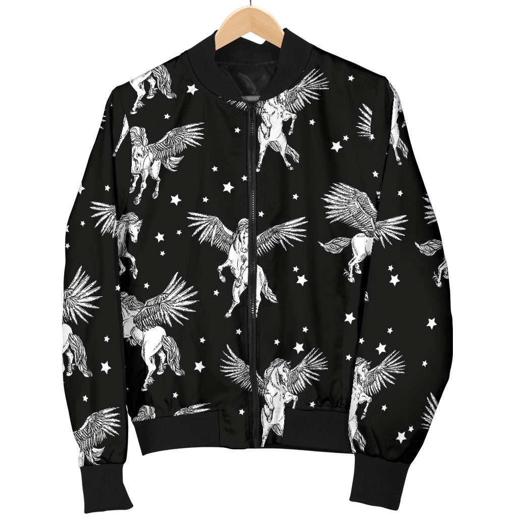 Pegasus Pattern Print Design 01 Men Bomber Jacket