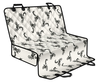 Motocross Pattern Print Design 03 Rear Dog Car Seat Cover Hammock