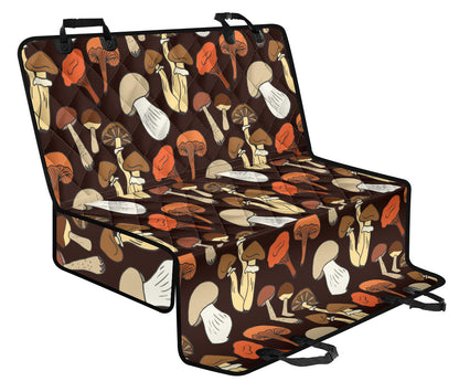 Mushroom Pattern Print Design A05 Rear Dog Car Seat Cover Hammock