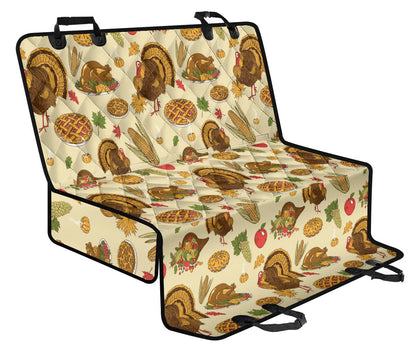Turkey Pattern Print Design 02 Rear Dog Car Seat Cover Hammock