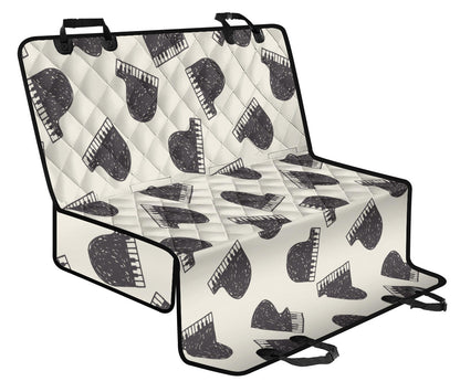 Piano Pattern Print Design 04 Rear Dog Car Seat Cover Hammock