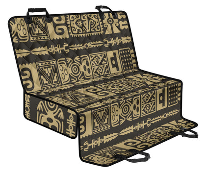 Mayan Pattern Print Design 03 Rear Dog Car Seat Cover Hammock