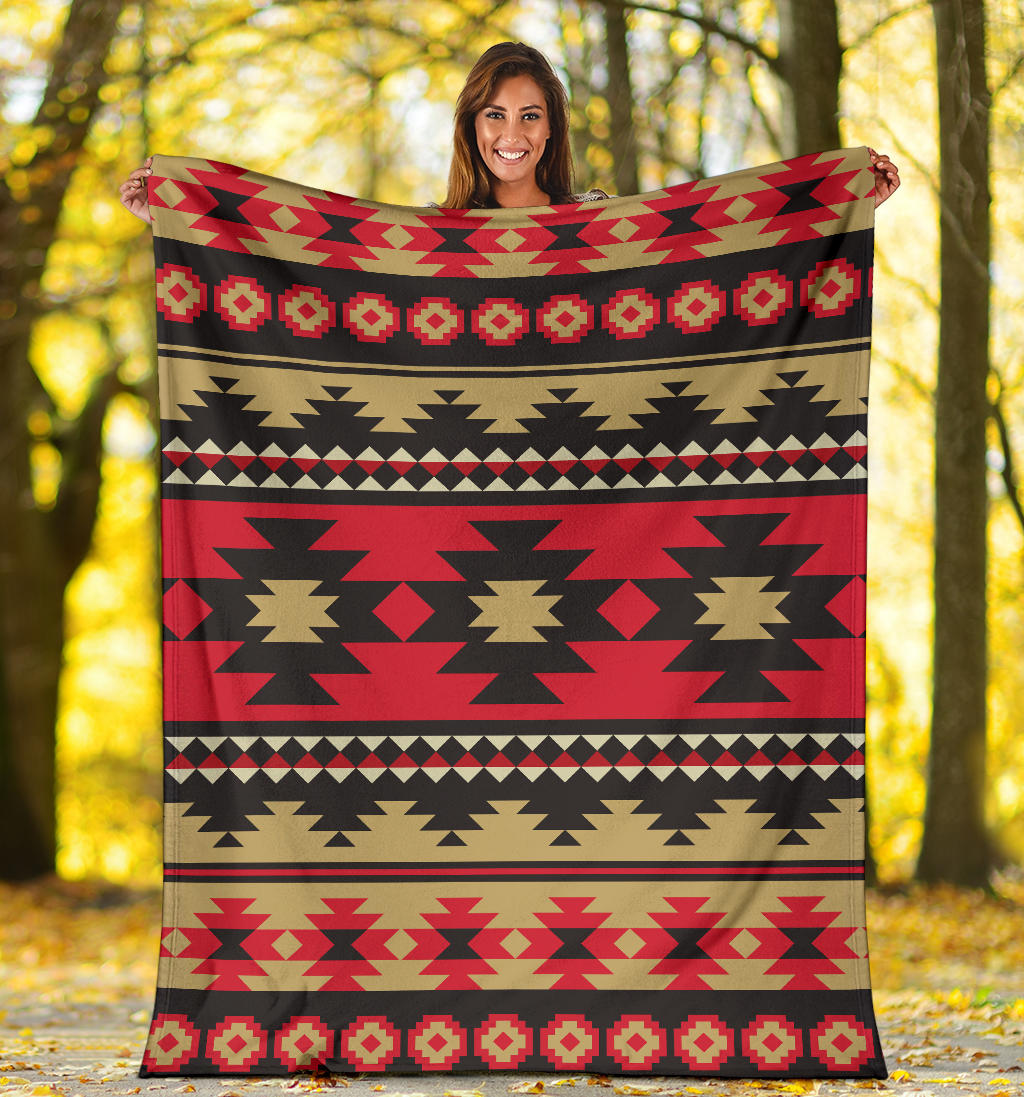 Navajo Pattern Print Design A04 Premium Blanket