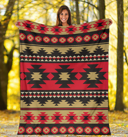 Navajo Pattern Print Design A04 Premium Blanket