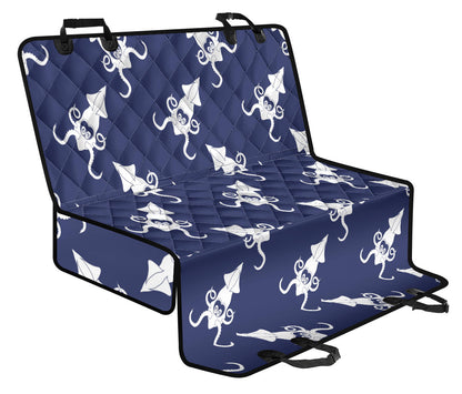 Giant Squid Pattern Print Design 02 Rear Dog Car Seat Cover Hammock