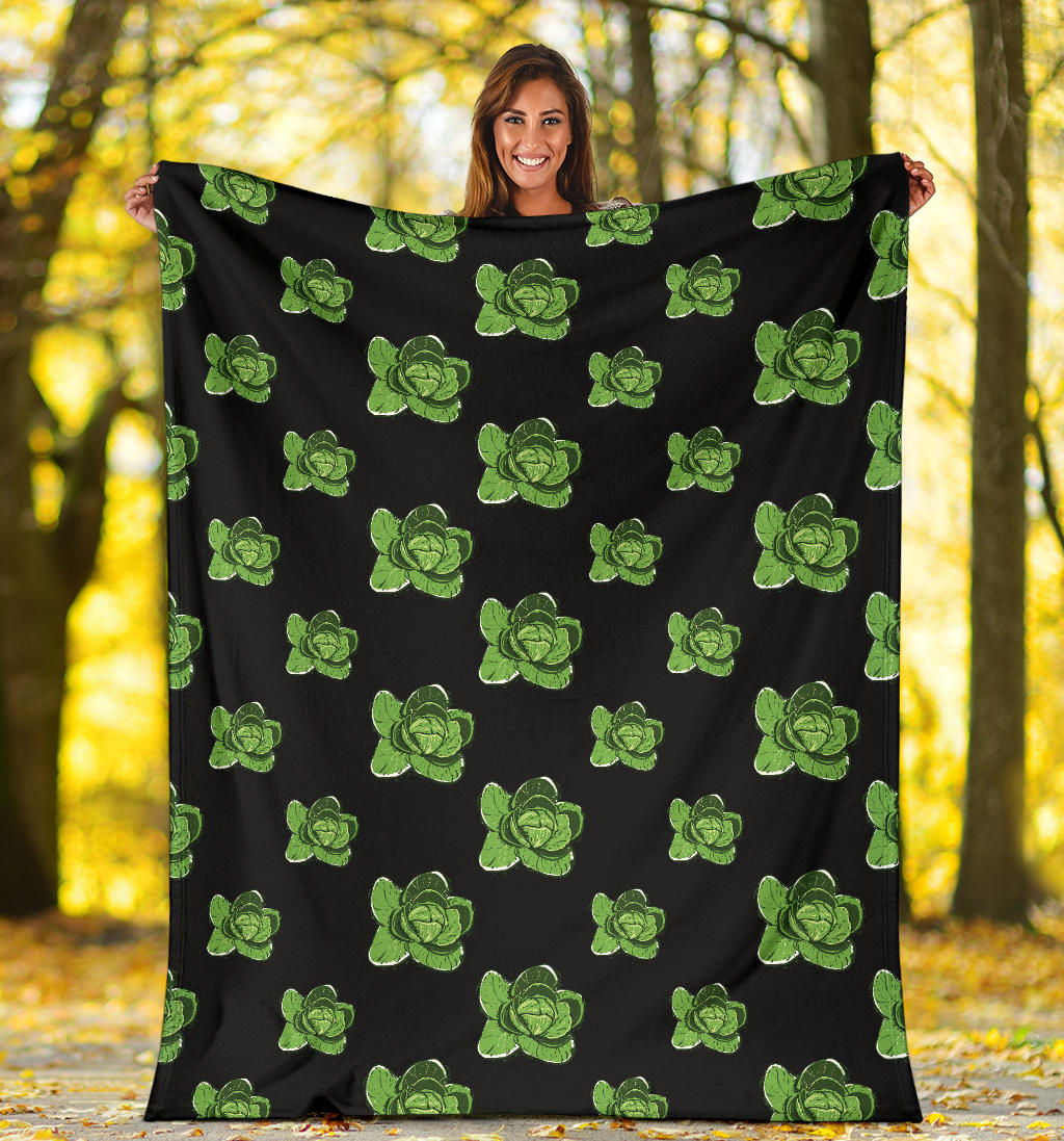 Cabbage Pattern Print Design 03 Premium Blanket
