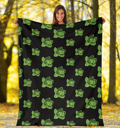 Cabbage Pattern Print Design 03 Premium Blanket