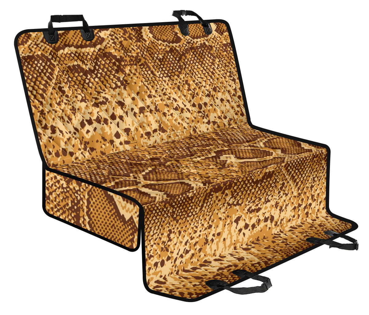 Python Brown Pattern Print Design A03 Rear Dog Car Seat Cover Hammock