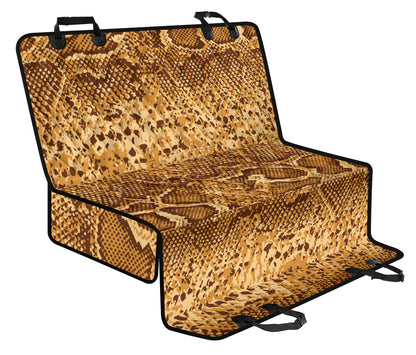 Python Brown Pattern Print Design A03 Rear Dog Car Seat Cover Hammock