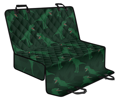 T Rex Pattern Print Design A06 Rear Dog Car Seat Cover Hammock