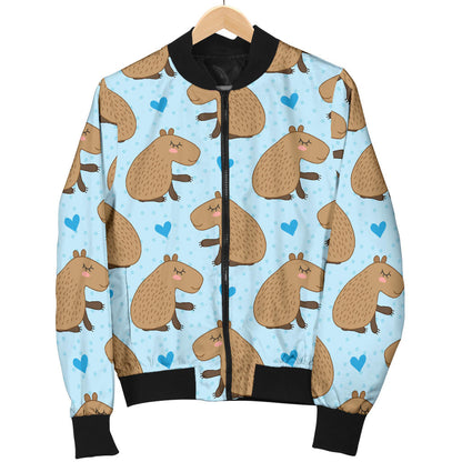Capybara Pattern Print Design 01 Men Bomber Jacket