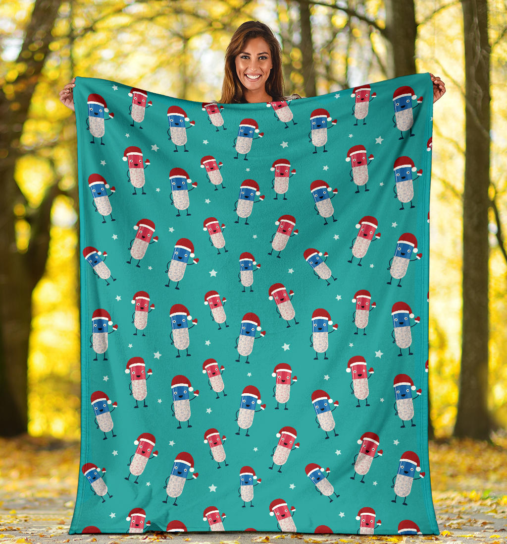 Pill Pattern Print Design A03 Premium Blanket