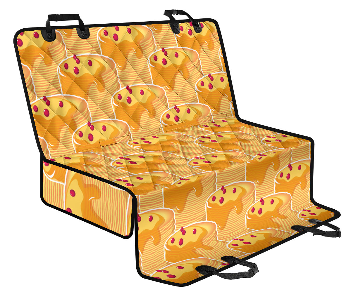 Pancake Pattern Print Design A04 Rear Dog Car Seat Cover Hammock
