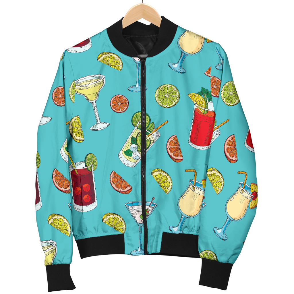 Cocktail Pattern Print Design 05 Men Bomber Jacket