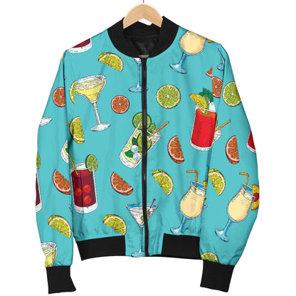 Cocktail Pattern Print Design 05 Men Bomber Jacket