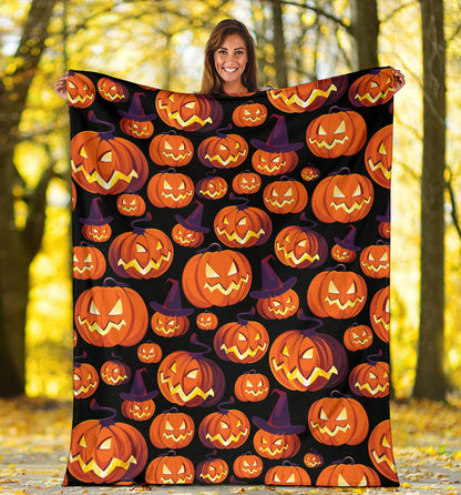 Halloween Pattern Print Design 04 Premium Blanket