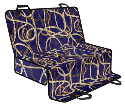 Rope Pattern Print Design A01 Rear Dog Car Seat Cover Hammock