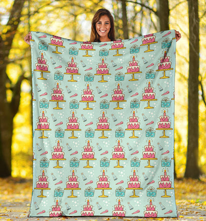 Cake Pattern Print Design 06 Premium Blanket