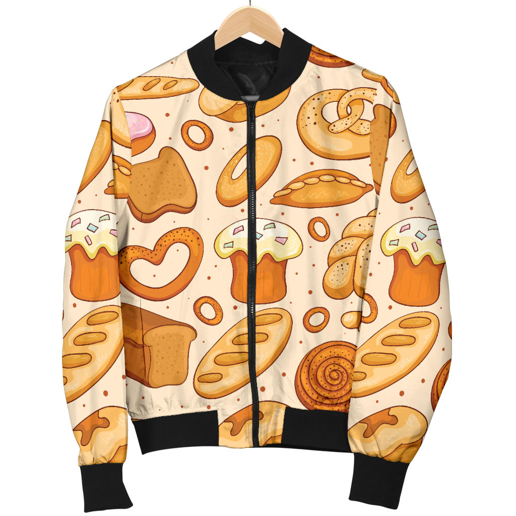 Bread Pattern Print Design 01 Men Bomber Jacket