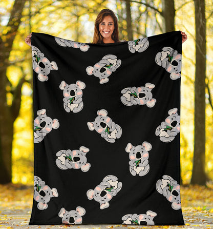 Koala Pattern Print Design 05 Premium Blanket