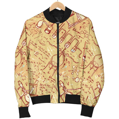 Chemical Pattern Print Design 01 Men Bomber Jacket