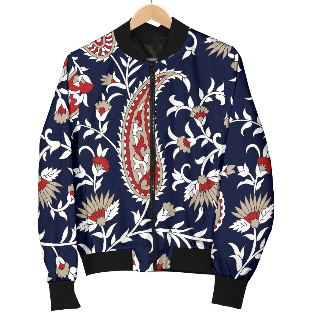 Paisley Pattern Print Design A05 Men Bomber Jacket