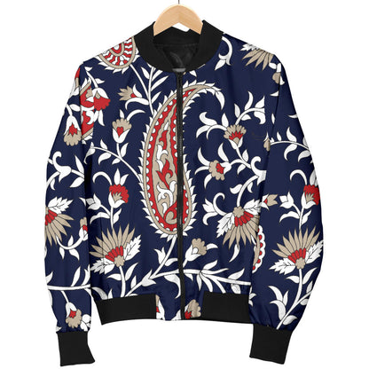 Paisley Pattern Print Design A05 Men Bomber Jacket