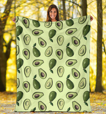 Avocado Pattern Print Design 02 Premium Blanket