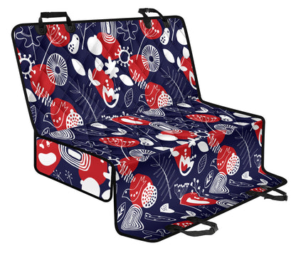 Nordic Pattern Print Design A02 Rear Dog Car Seat Cover Hammock