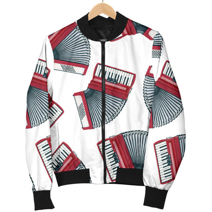Accordion Pattern Print Design 03 Men Bomber Jacket