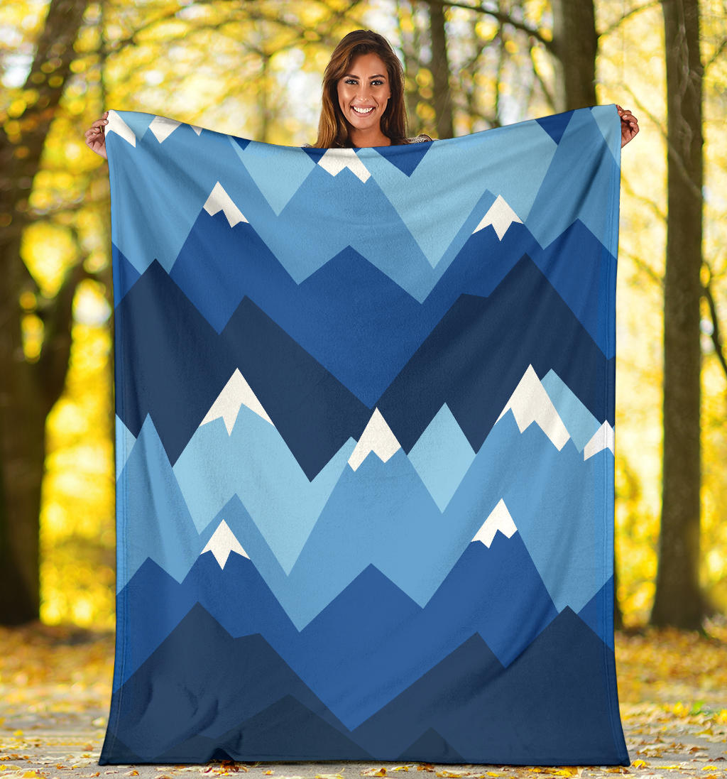 Mountain Pattern Print Design 04 Premium Blanket
