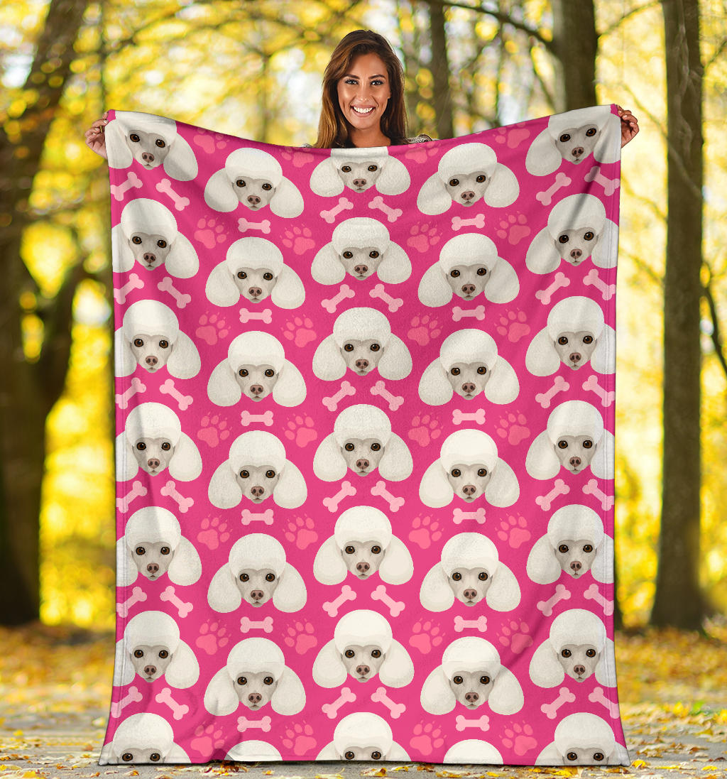 Poodle Pattern Print Design A04 Premium Blanket