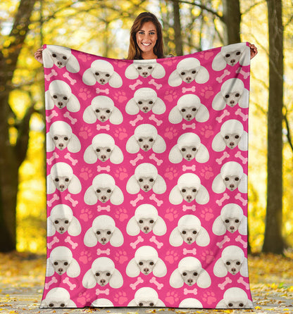 Poodle Pattern Print Design A04 Premium Blanket