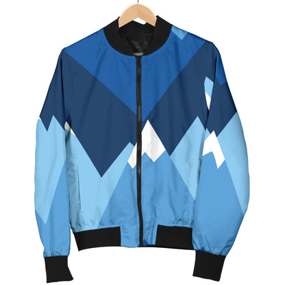 Mountain Pattern Print Design 04 Men Bomber Jacket