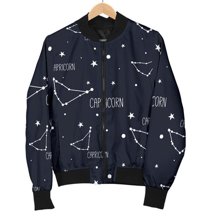 Capricorn Zodiac Pattern Print Design 01 Men Bomber Jacket
