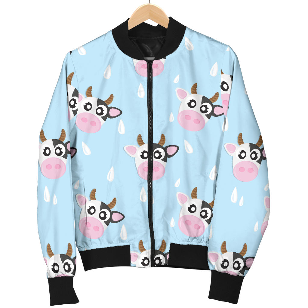 Cow Pattern Print Design 07 Men Bomber Jacket