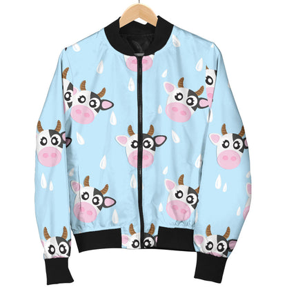 Cow Pattern Print Design 07 Men Bomber Jacket