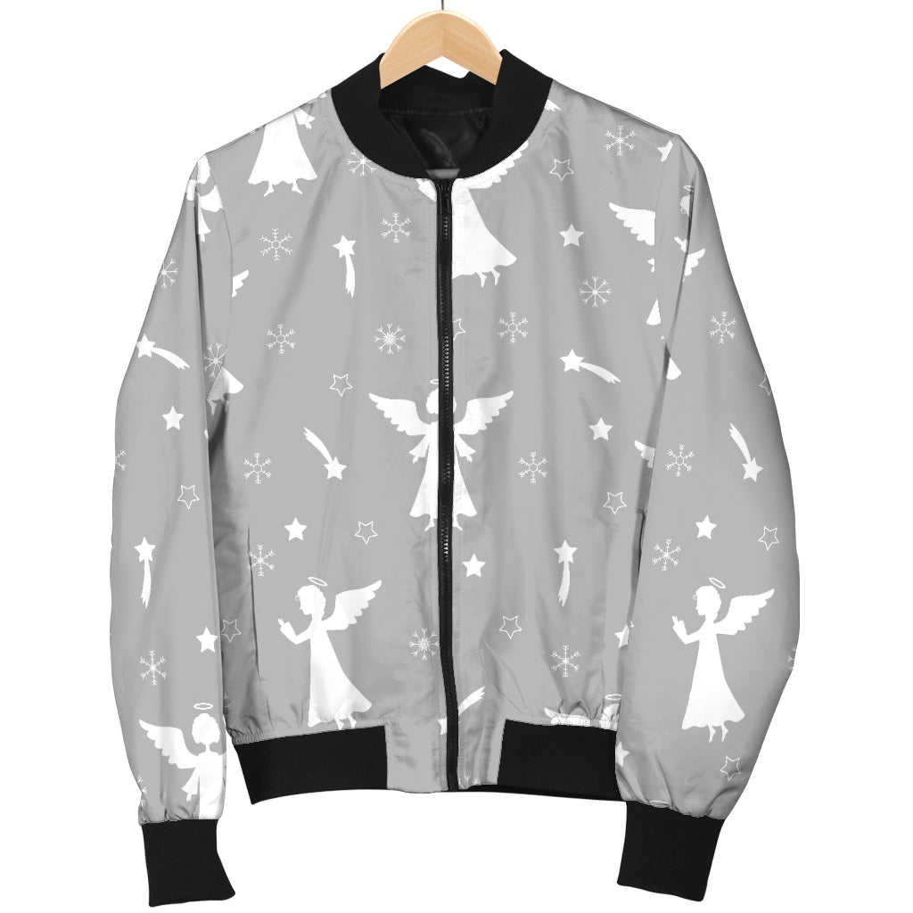Angel Pattern Print Design 03 Men Bomber Jacket