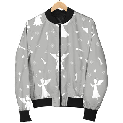 Angel Pattern Print Design 03 Men Bomber Jacket
