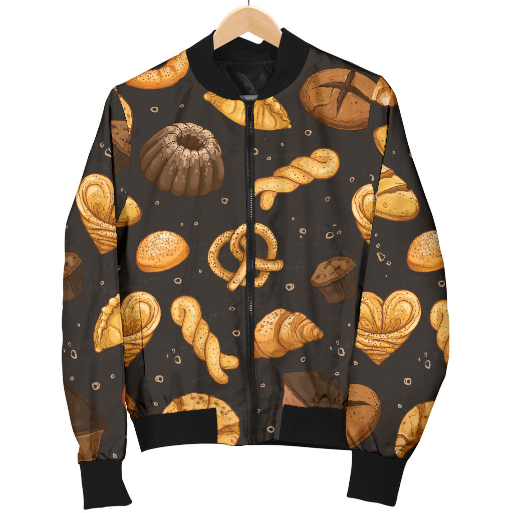 Bread Pattern Print Design 05 Men Bomber Jacket