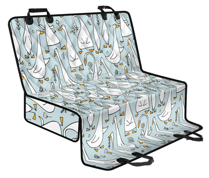 Goose Pattern Print Design 03 Rear Dog Car Seat Cover Hammock
