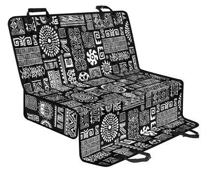 Polynesian Pattern Print Design A02 Rear Dog Car Seat Cover Hammock