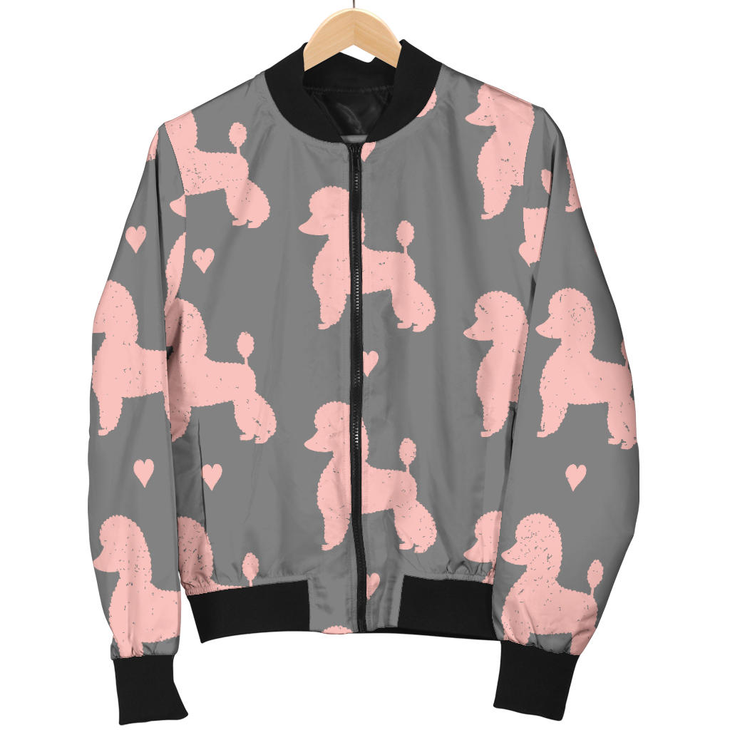 Poodle Pattern Print Design A02 Men Bomber Jacket
