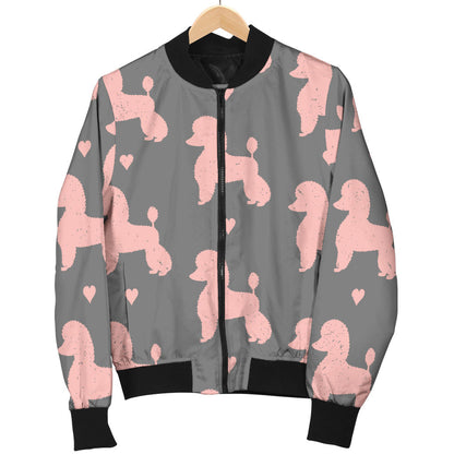 Poodle Pattern Print Design A02 Men Bomber Jacket
